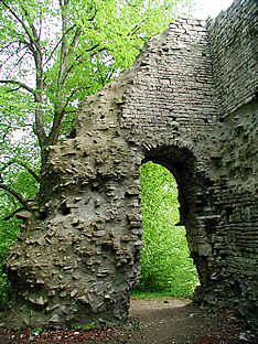 der alte Turm oberhalb des Quelltopfes